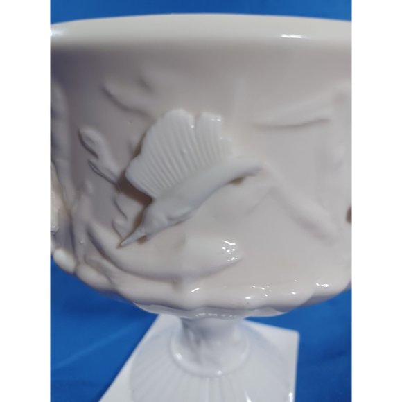 Vtg Lenwile Porcelain Sea Creatures Blanc De Chine Sculpture Cachepot Cach Pot - Picture 10 of 12
